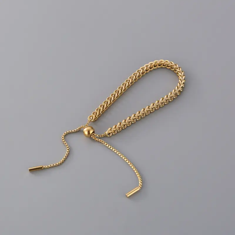 Nuovi braccialetti in Silicone con gioielli di moda a catena regolabile in oro