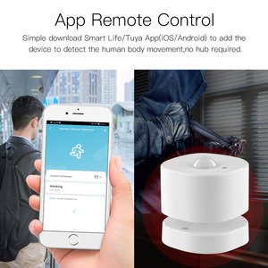 Zigbee inteligente infrarrojo PIR Sensor de movimiento humano Detector Tuya Smartlife Control remoto inalámbrico Alexa Google Home MOES OEM - Product Image 2