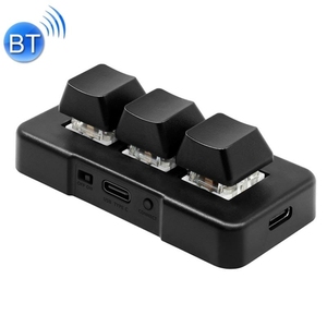 MK321BT Blue Tooth 5.1 3 <strong>Keys</strong> Custom <strong>Keys</strong> Game Office PS Clip <strong>Macro</strong> Programming Keypad(Black) - Product Image 2