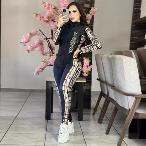 J2843 <strong>Fashion</strong> Designer Two Piece Set Outfits Online China Yoga Clothing the Best Sweat Pants Supplier