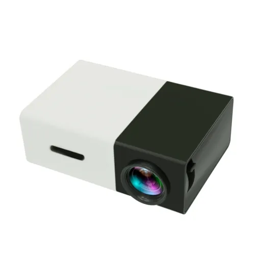 Proiettore LED Mini Home Theater portatile YG300 400LM con telecomando, supporto interfacce AV, SD, USB