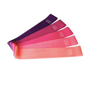 Color Rosa logotipo personalizado 5 bandas de ejercicio de entrenamiento de gimnasio de yoga mini bucle sin látex elástico - Product Image 4