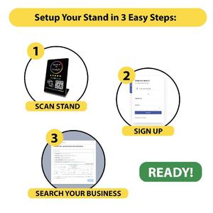 Wholesale NFC Google Review Stand Card Tap to Share ABS PVC Waterproof Programable QR <strong>Code</strong> Printed Cheap Google Review NFC Stand - Product Image 5