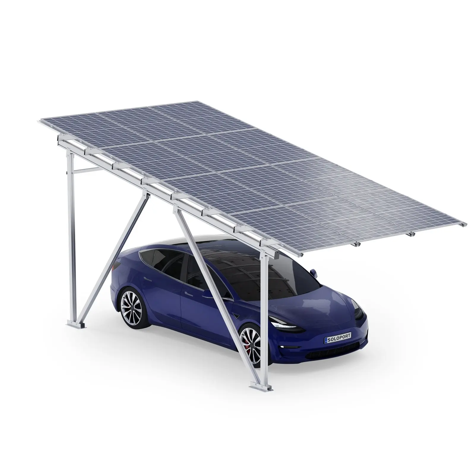 Carport d'extension de système solaire de carport de marque de Soloport avec les panneaux solaires SPG5-A la structure en aluminium