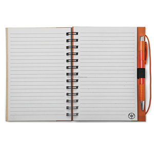 Cuaderno de notas de papel Kraft en blanco a granel barato personalizado con bolígrafo y nota adhesiva - Product Image 5