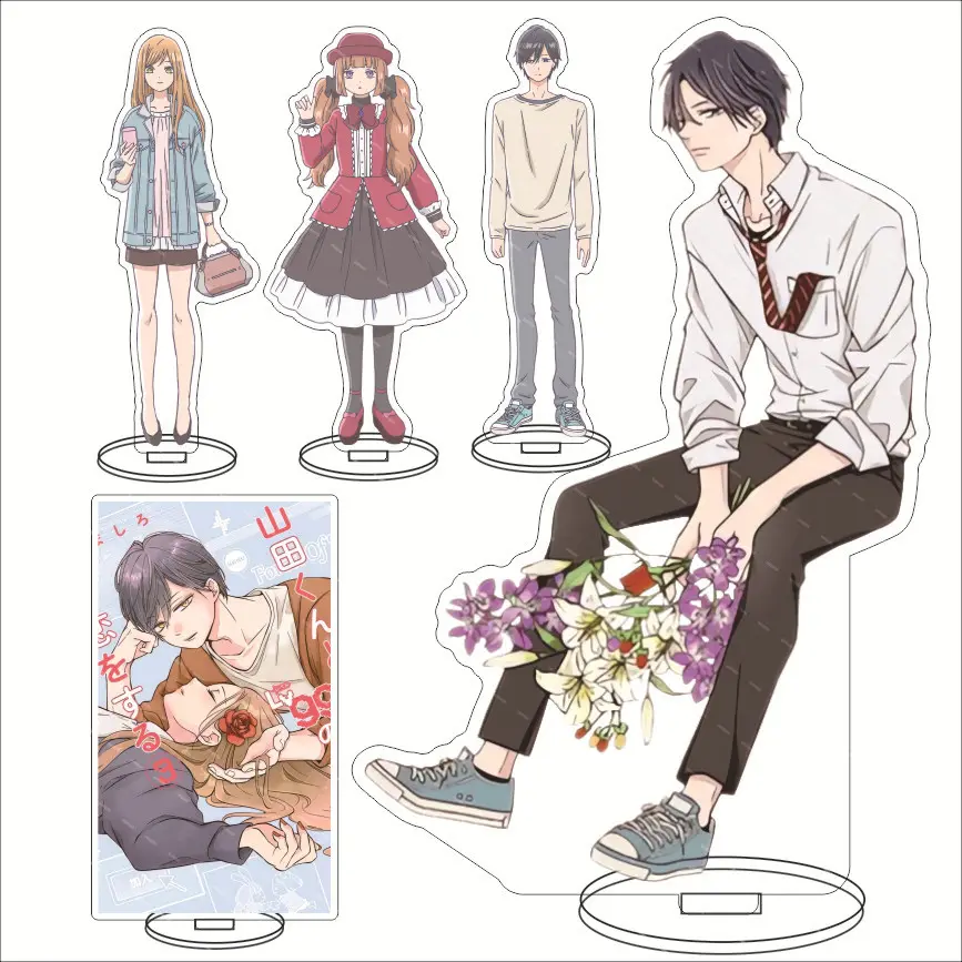 Anime My Love Story com Yamada kun em Lv999 Desktop Decoração Ornamento Suporte Acrílico