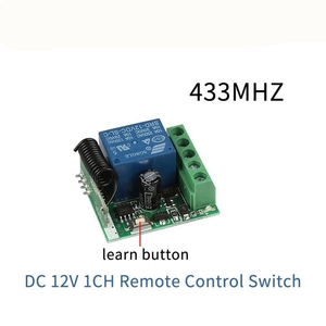 ワイヤレスリモコン433MHZ DC12V1チャンネルリレーリモートスイッチDC12V1チャンネルスイッチダブルキーリモコン - Product Image 3