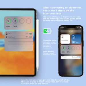 ปากกาสไตลัสสำหรับ Apple Pencil 2,ปากกาสไตลัสพร้อมเซ็นเซอร์ปรับเอียงฟังก์ชันป้องกันการสัมผัสผิดพลาดปากกาสไตลัสพอร์ตชาร์จไร้สายพร้อมบันทึกการทำงานแบบกำหนดเอง - Product Image 4
