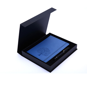 Green Leather <strong>Notebook</strong> Customizable <strong>Printing</strong> Emboss Logo Journal <strong>Notebook</strong> <strong>with</strong> Pen Gift in Black Box case - Product Image 5
