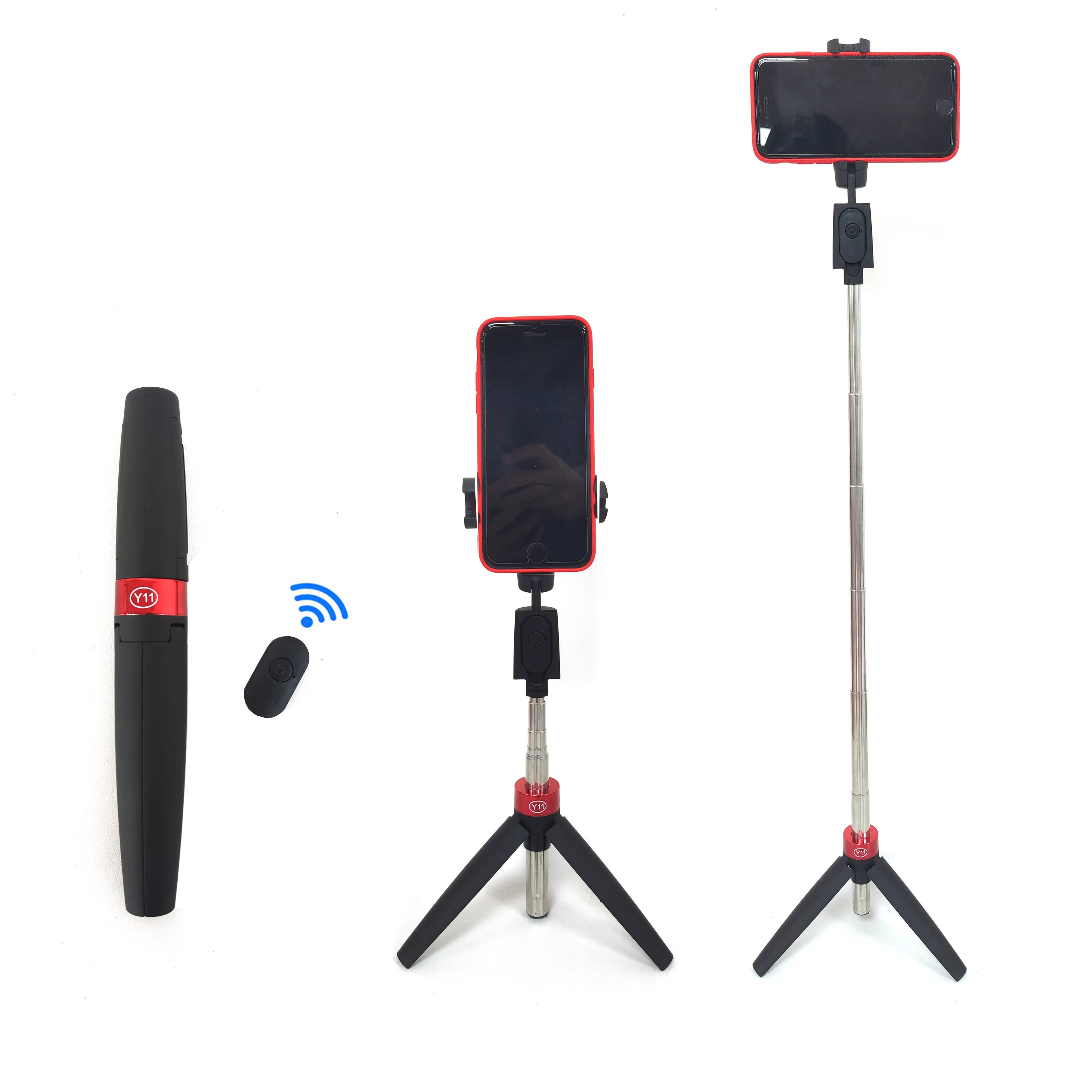 Y11 Wireless Bluetooth Selfie Stick telecomando treppiede Handphone portafoto Live treppiede fotocamera autoscatto Stick