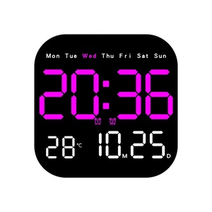Großbild-LED Digitale Wanduhr Fernbedienung Wecker Schlafzimmer Tisch uhr Mit Temperatur kalender - Product Image 6
