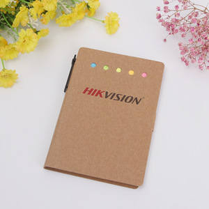Suministros de oficina personalizados de alta calidad, Bloc de notas autoadhesivo para diario Kraft con bolígrafo, Bloc de notas adhesivas, promoción - Product Image 3