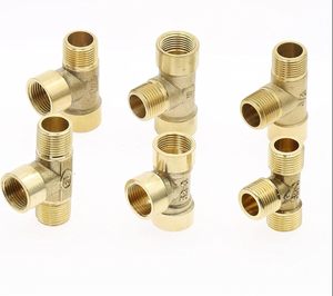 1/8 inch Brass BSP t-hình dạng <span class=keywords><strong>b</strong></span>ằng nam chủ đề <span class=keywords><strong>TEE</strong></span> nối phụ kiện đường ống ống - Product Image 3