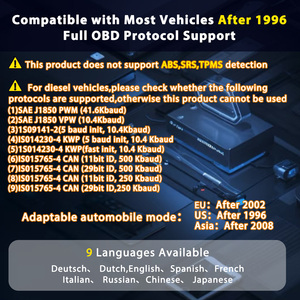 V300 المتقدمة OBD2 الماسح الضوئي قارئ رمز المهنية وأداة الفحص التشخيصي للسيارات البيانات الحية والتحقق من محرك ضوء العرض - Product Image 5