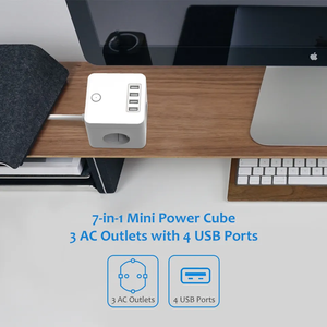 Vastfafa欧洲标准过载保护大功率带立方体插座，带usb - Product Image 4