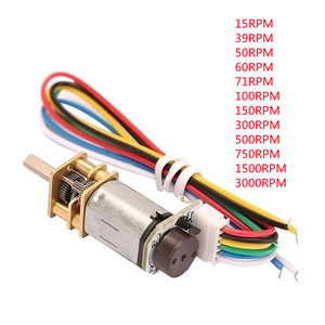 Motor de engranaje de metal N20 DC 6V con codificador magnético de Sensor Hall para Arduino Mini Robot 2WD de autoequilibrio