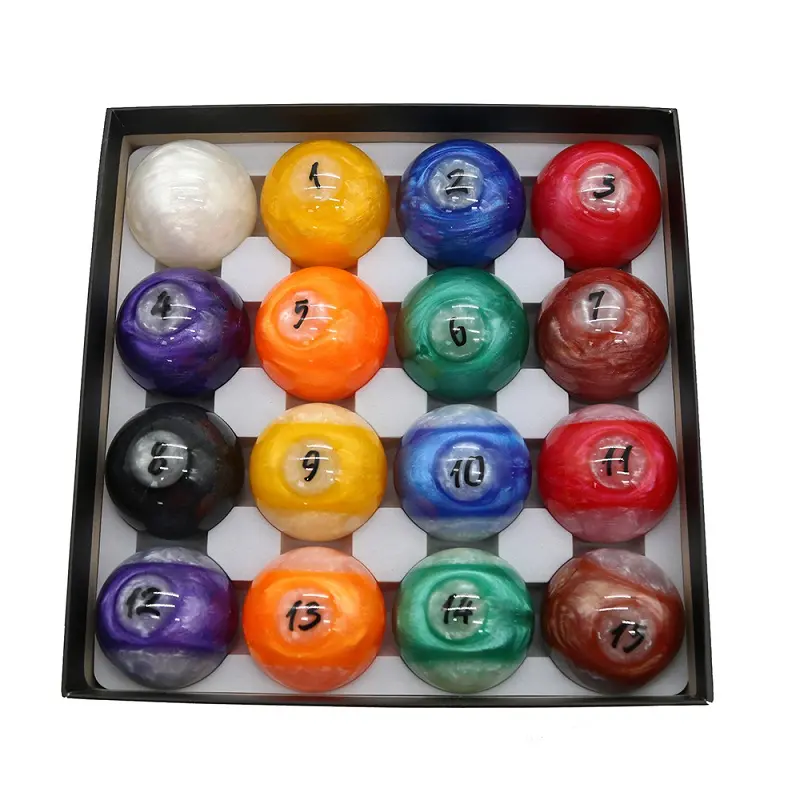 Xmlinco थोक पेशेवर बिलियर्ड सामान रंगीन 16 गेंदों सेट राल पूल टेबल बिलियर्ड गेंदों