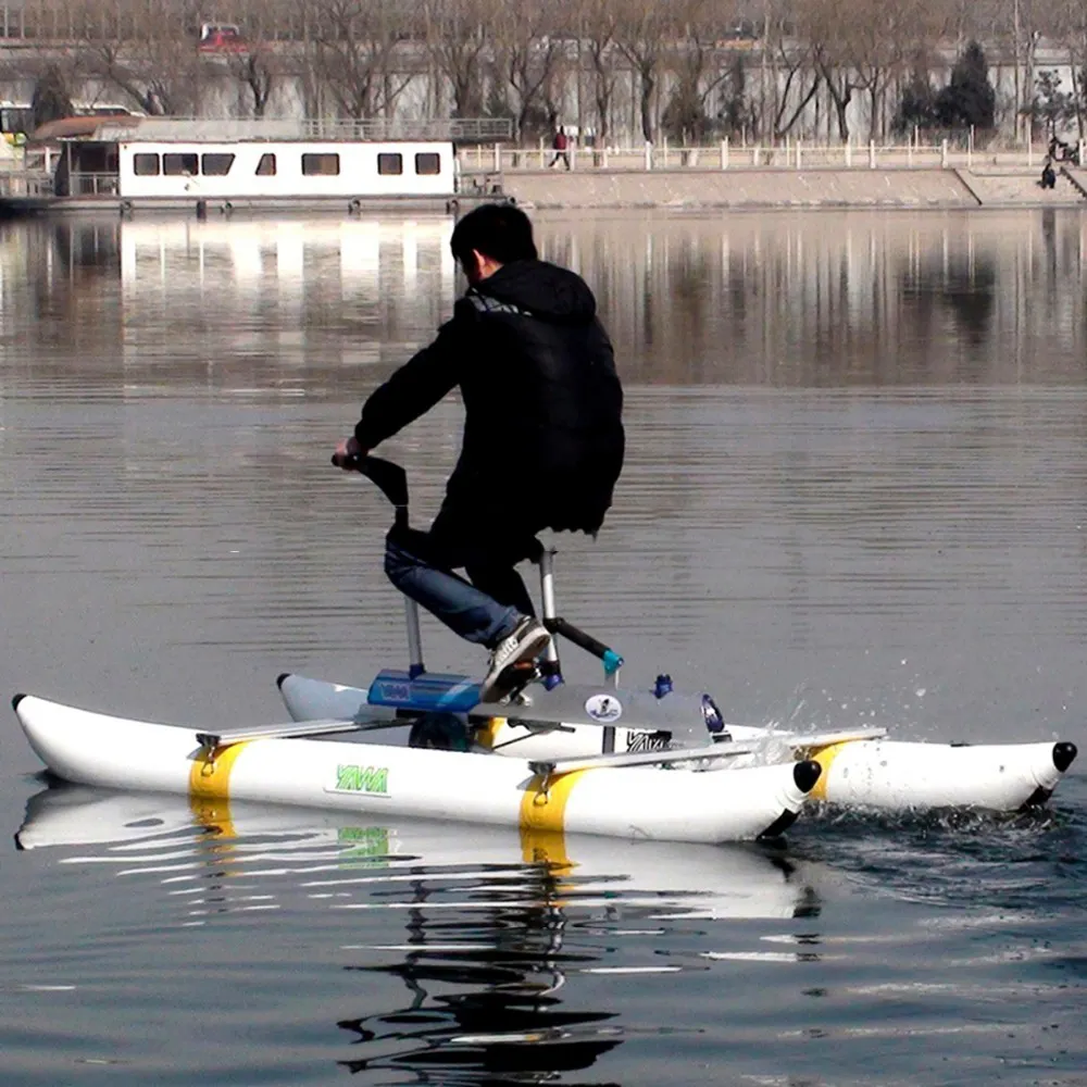 Barco flutuante de bicicleta, pedal de água para entretenimento à venda