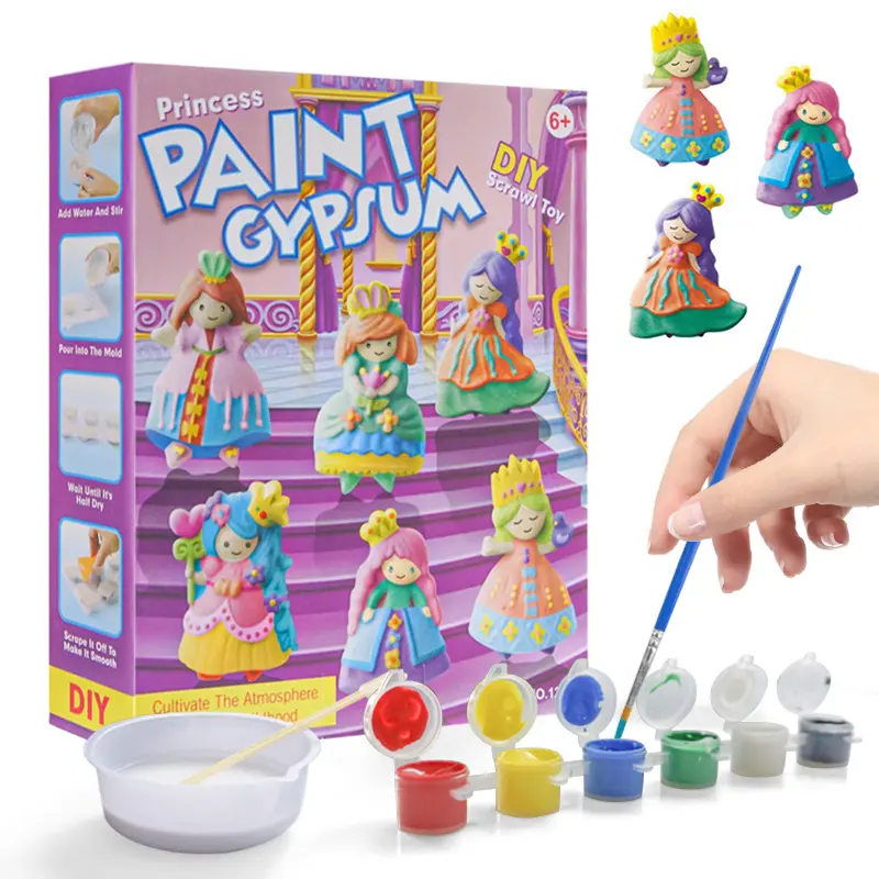 Hot Selling Nieuwe Stijl Kinderen Educatief Speelgoed Meisje Creatieve Diy Doodle Pop Speelgoed Gips Schilderen Voor Kinderen