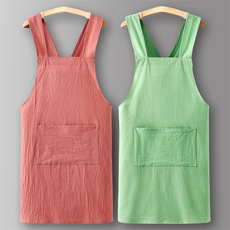 Ceinture croisée pur coton rouge+Vert clair