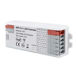 WT-1 5CH RGB RGBW CCT диммер 5 в 1 синий зуб светодиодный контроллер световой полосы 12-24VDC постоянное напряжение светодиодный Wi-Fi контроллер для освещения - Product Image 5