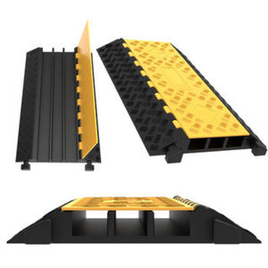 2 kanal kablo rampa PVC kauçuk kablo koruyucu ağır hız darbelere hortum kablosu koruyucu rampalar için tel/hortum/boru Hider sürücü - Product Image 3