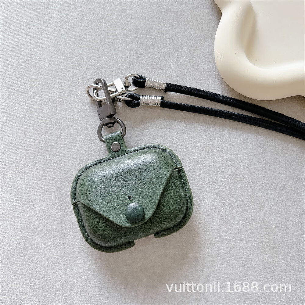Green + light brown lanyard