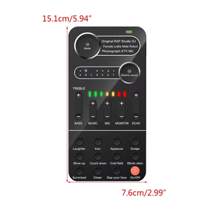 Voice Changer Device Multi Languages Karaoke Function Beautifying Universal Portable Sound Changer Card Fine Tuning for Live - Product Image 6