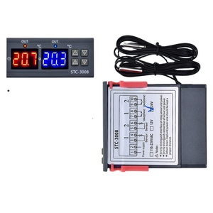 Controlador de temperatura digital doble para el hogar, termostato de salida de dos relés con sonda, 12V, 24V, 220V, calor frío - Product Image 1