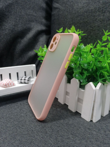 เคสโทรศัพท์มือถือ PC โปร่งแสงผิวด้านระดับพรีเมียม2022,เคสพร้อมปุ่มสีตัดกันสำหรับ Apple iPhone 11 Pro Max XS XR X 9 8 Plus 7 SE - Product Image 6