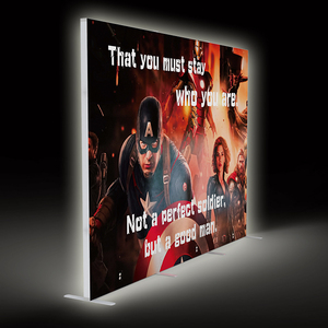 Venda quente personalizado gráfico lightbox stand <span class=keywords><strong>display</strong></span> stand publicidade caixa de luz LED painel para publicidade cabine expo evento