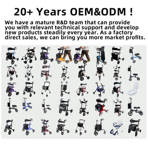 2025 חדש אלומיניום הליכה עזרי בכיר הליכה אנשים זקנים קלים וולקר rollator עם מושב - Product Image 5