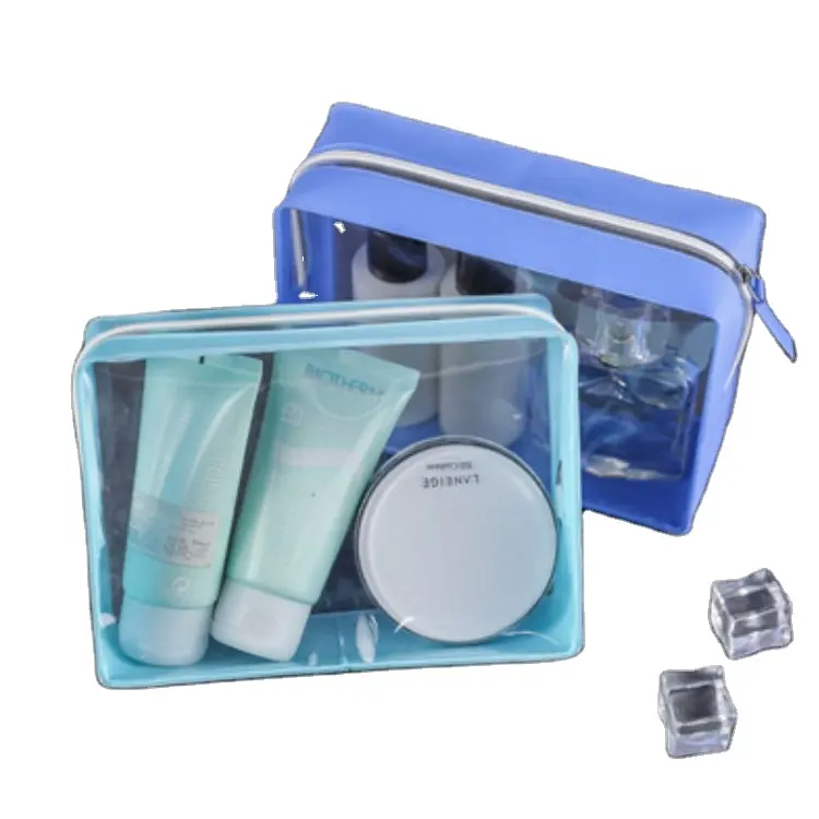 Eva — sac de toilette transparent pour téléphone, trousse cosmétique écologique, pochette en plastique étanche, pour le maquillage