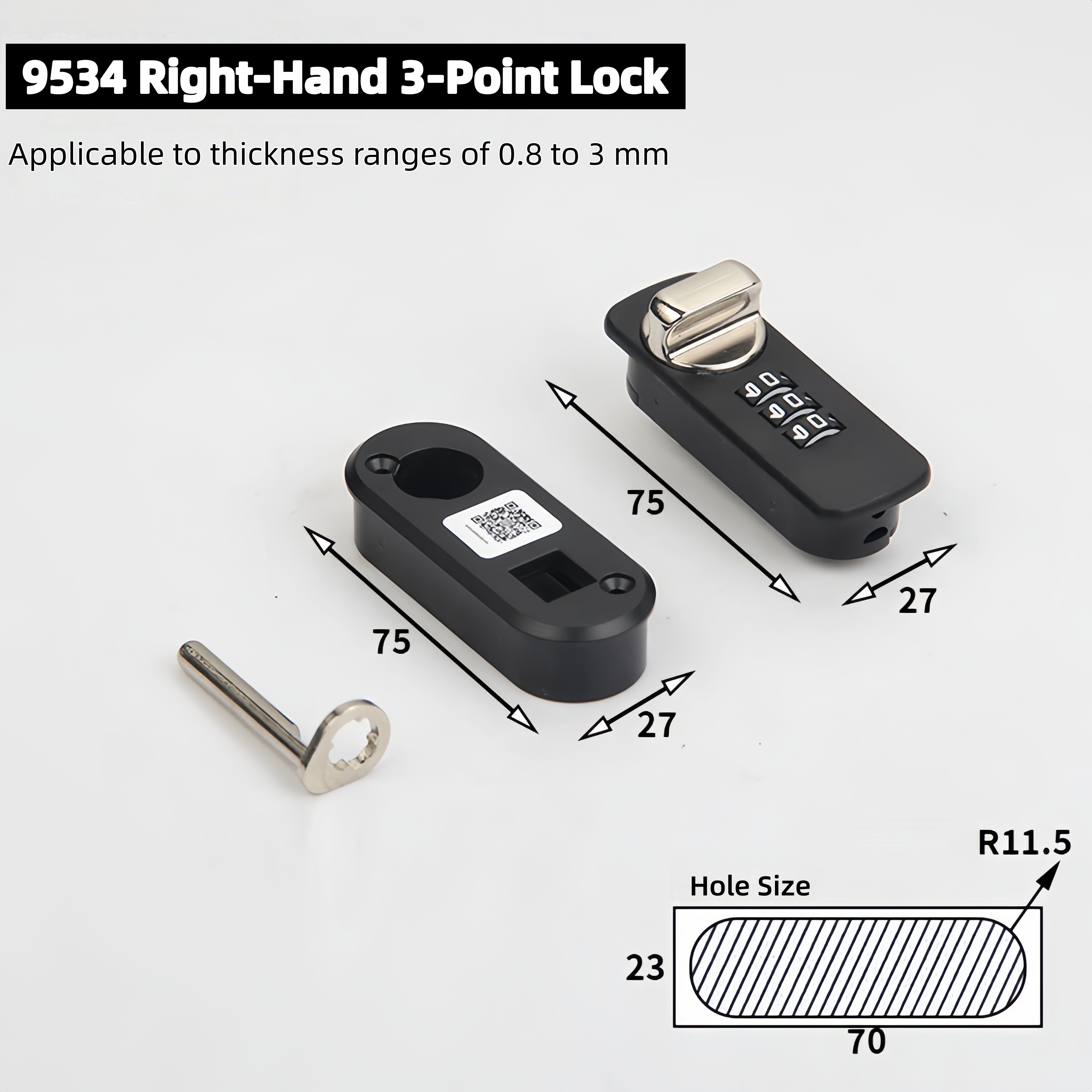 Left-Hand 3-Point Lock