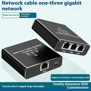 Gigabit Network Distributor 1-to-2 Network Port RJ45 Cable <strong>Splitter</strong> 1-to-4 Switching Route Audio <strong>Splitter</strong> &amp; Converter - Product Image 2