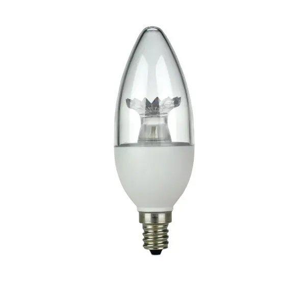 Lampadina LED trasparente trasparente con candela guida luce A60 A19 G45 G14 C37 B11 E12 E26 Base per lampadario 100-240V, LED-Clear