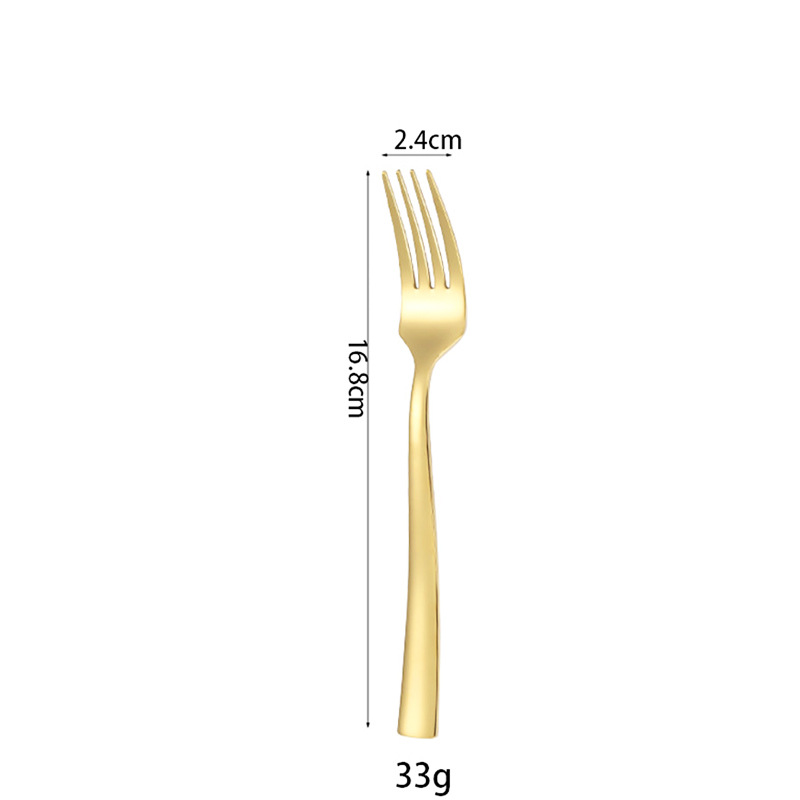 Gold dessert fork