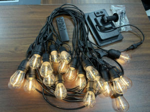 Ip65 ייחודי עיצוב ייחודי 8.8 מ 'פיות 14 edison הוביל חוט חיצוני אור עמיד למים לפטיו תאורה שמש
