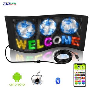 USB LED Scrolling Message Sign Matrix schermo morbido controllo APP Display a LED flessibile programmabile per Bar negozio di finestrini auto - Product Image 4