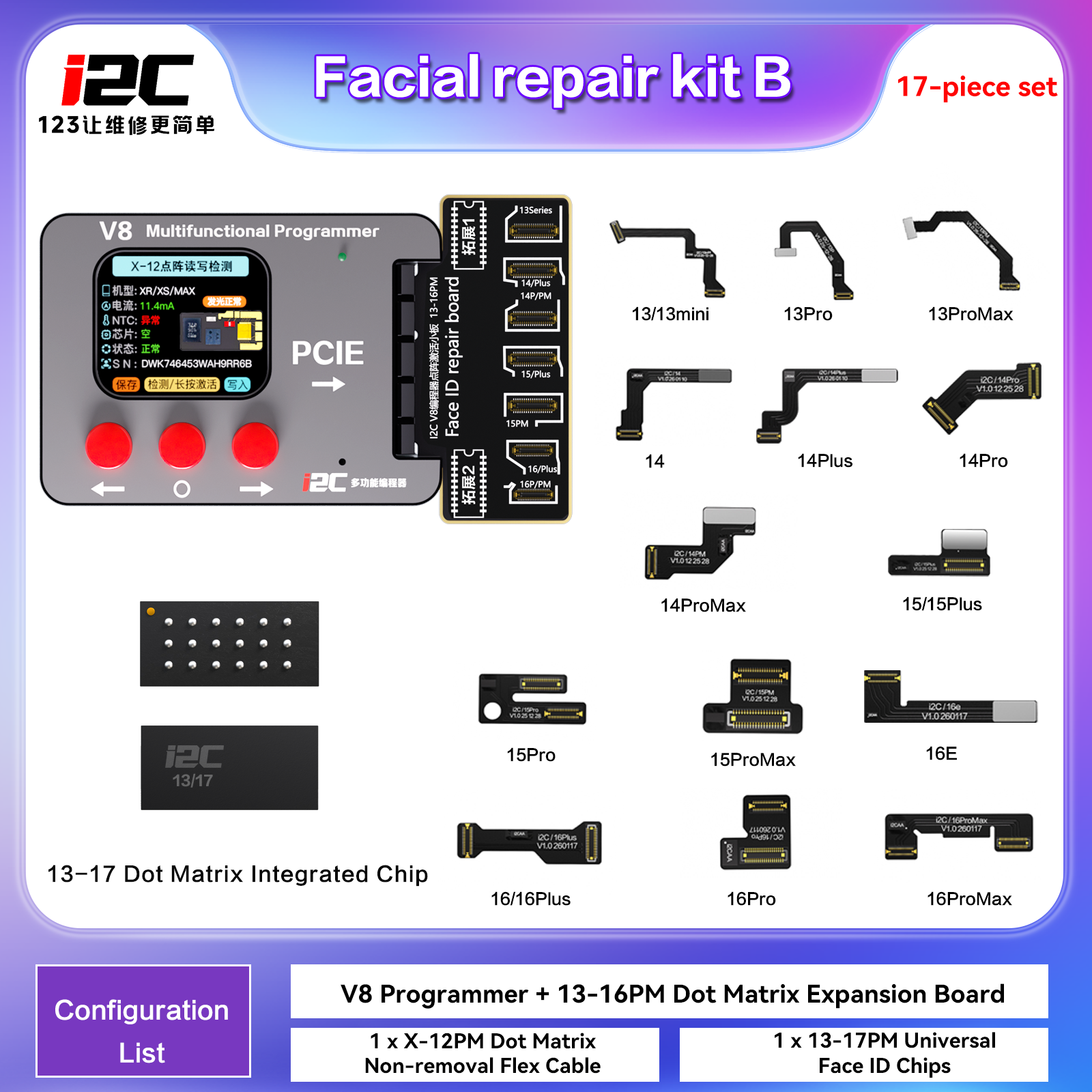 Pacchetto Riparazione Viso B (set da 17 pezzi)