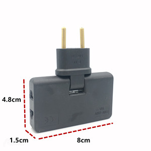 Drehen Sie den Stecker Eu Converter Eins in drei 180-Grad-Verlängerungsstecker Multi Plug Mini Slim Wireless Outlet Adapter Light Praktisch - Product Image 6