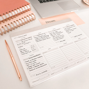Custom Print Tear Off Daily Work Life Balance SelfCare Wellness Tracker Desk Planning Pad to Do List <strong>Notepad</strong> - Product Image 1