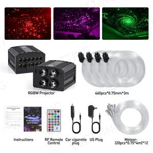 4ポート32WRGBWLED光ファイバーライトスターシーリングキットカーホームルーフトゥインクルプロジェクター<span class=keywords><strong>LED</strong></span>ライトエンジンスターライトヘッドライナーキット - Product Image 4