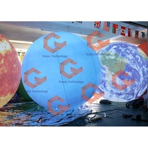 Customized <strong>LED</strong> Lighting Inflatable Moon, <strong>Earth</strong>, Mars, Saturn Solar System Nine Inflatable Planet Balloon for Decoration