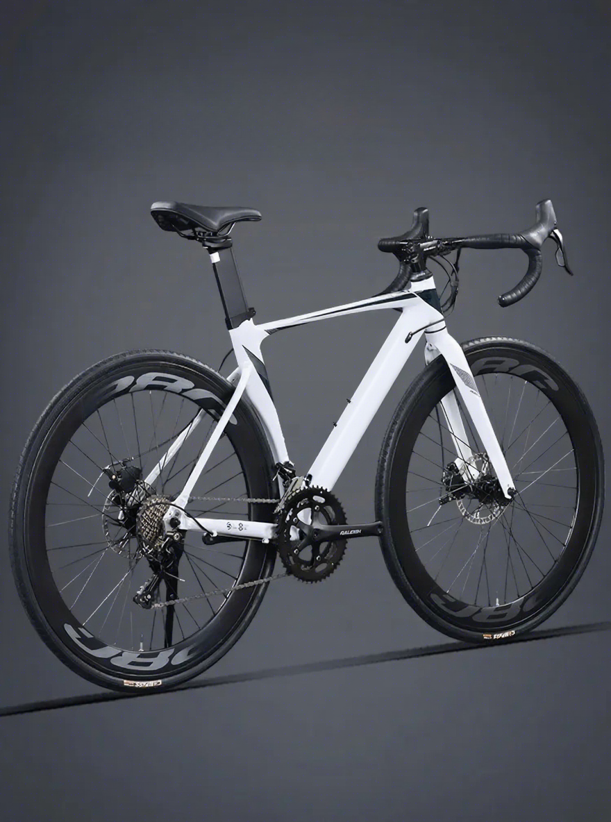 Manubrio integrato bianco avorio + alluminio leggero