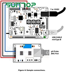Módulo de Sensor de detección de valor de PH0-14, sonda de electrodo de PH BNC para Arduino