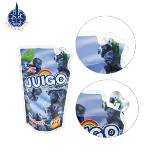 Cheap Price Custom Printed Logo Plastic Stand up Fruit Juice Packaging Liquid Spout <strong>Pouch</strong> Manual Filling Bag with Straw Inside - Product Image 5