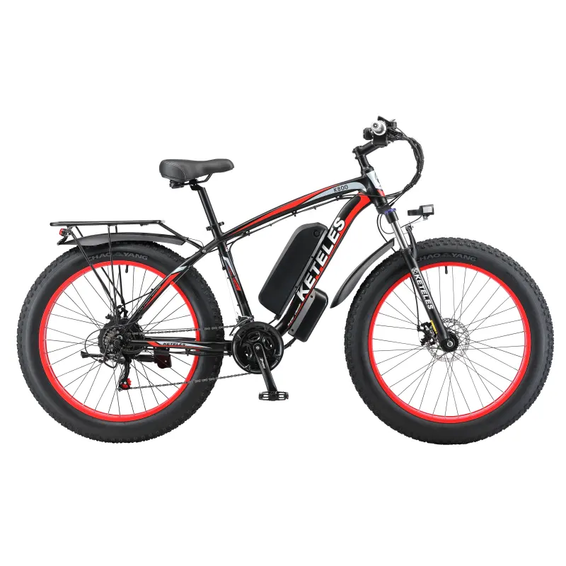 Электровелосипед для взрослых с двигателем 1000 Вт, 17,5 А · ч, 26x4,0 дюймов
