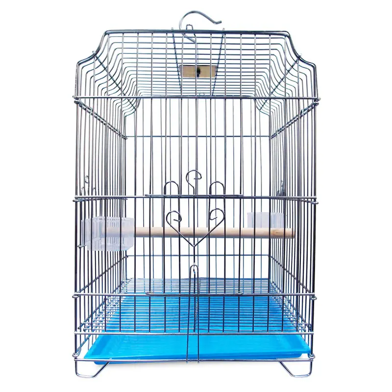 Toptan kuş kafesleri tel Pet papağan kafes taşınabilir küçük kuş kafesi satılık