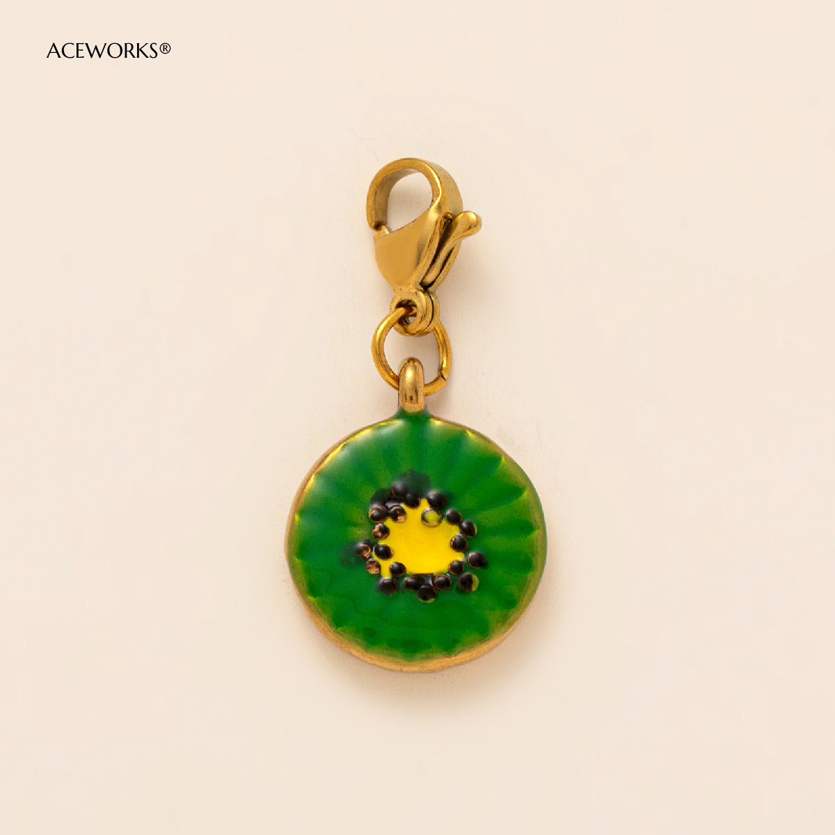 Pendentif fruit de kiwi